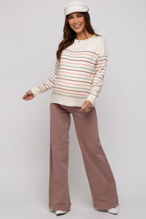 Mauve Wide Leg Maternity Jeans