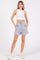 Grey Raw Edge Sweat Shorts