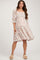 Ivory Floral Smocked Maternity Knee Length Dress