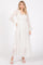 Ivory Embroidered Button Down Maxi Dress